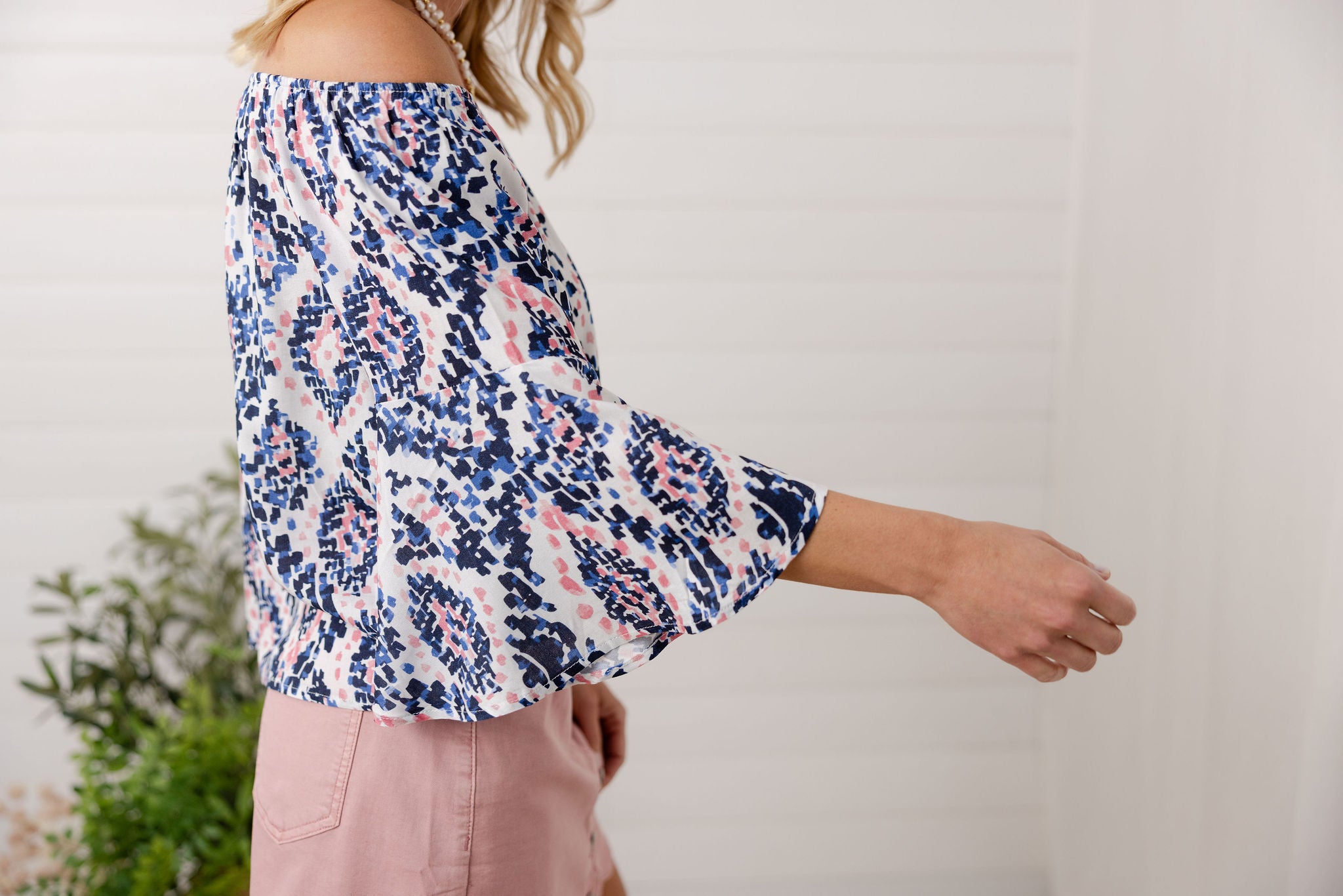 Mosaic Off The Shoulder Top image 2